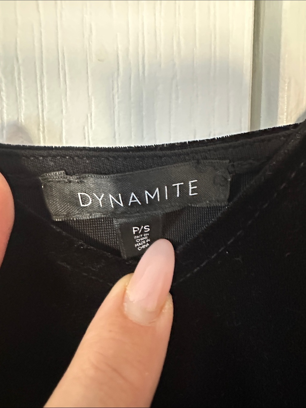 Dynamite Black Velvet Cami with Silver Chain Straps - Picture 4 of 12